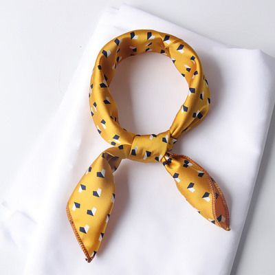 Khăn lụa vuông đi kèm túi cói 50X55cm turban bandana thời trang hàn quốc nhiều kiểu đẹp; phong cách vintage P420