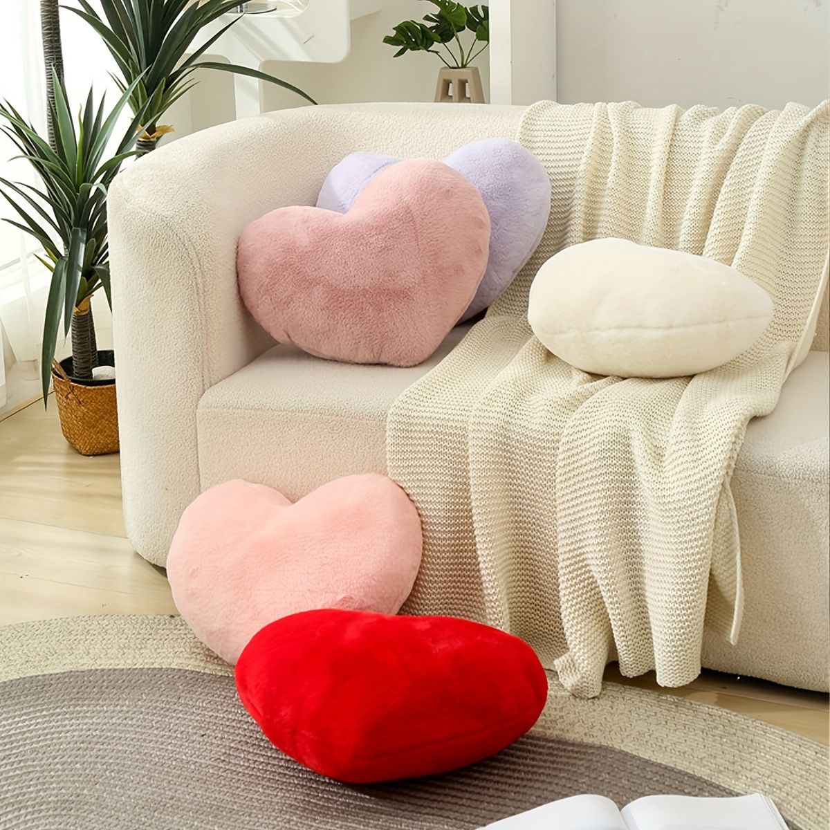 Gối ôm, gối đệm sofa hình trái tim hoặc đám mây trang trí ghế sofa, trang trí nhà cửa siêu êm mịn,Valentine,15-2, lễ tình nhân B1824