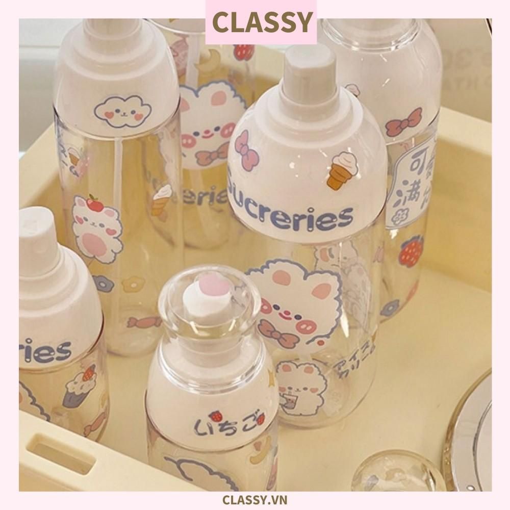 Classy Chai chiết mỹ phẩm dạng xịt, dạng vòi bấm bằng nhựa dung tích 100ml, 50ml PK1398