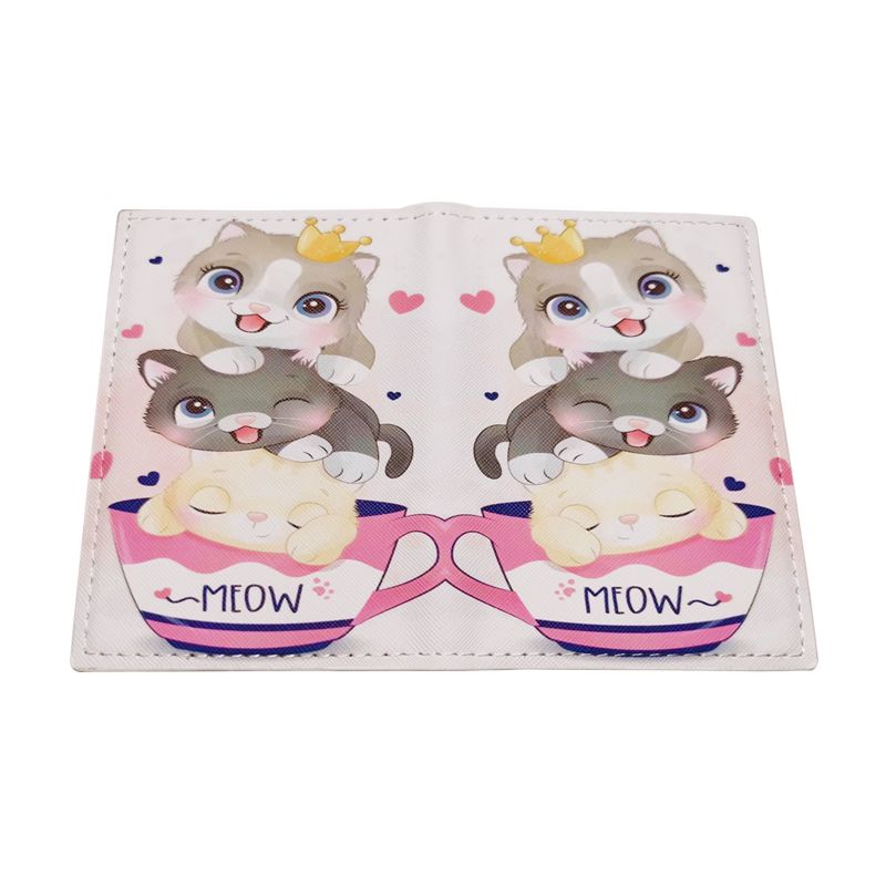 Vỏ bọc Passport Chống Thấm Nước - Mẫu Cats Da tổng hợp PVC T1884