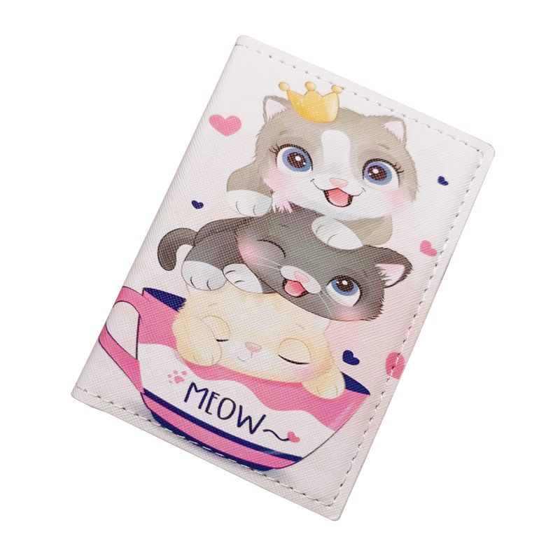 Vỏ bọc Passport Chống Thấm Nước - Mẫu Cats Da tổng hợp PVC T1884