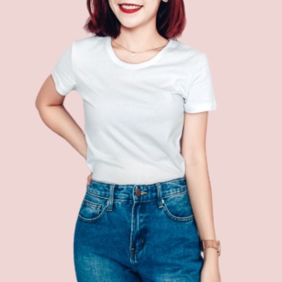 Áo thun Cổ tròn MÀU TRẮNG 100% Cotton Sang Mịn giải nhiệt mùa hè thấm hút mồ hôi