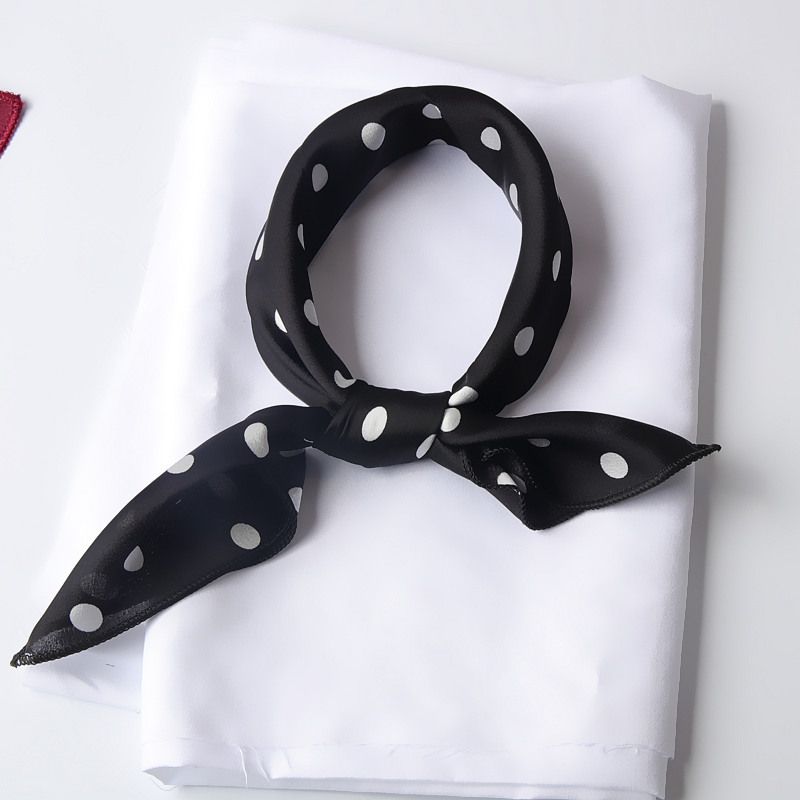 Khăn lụa vuông đi kèm túi cói 50X55cm turban bandana thời trang hàn quốc nhiều kiểu đẹp; phong cách vintage P420