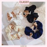  Dây cột tóc Classy họa tiết chú gấu siêu êm siêu bền PK1370 