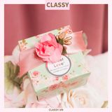  Classy Hộp quà tặng cỡ lớn gắn hoa gắn nơ sang trọng PK1381 