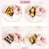  Classy Hộp quà tặng cỡ lớn gắn hoa gắn nơ sang trọng PK1381 