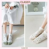  Classy Tất cổ ngắn, vớ cổ ngắn dệt kim nhiều họa tiết xinh xắn Hàn Quốc G1433 