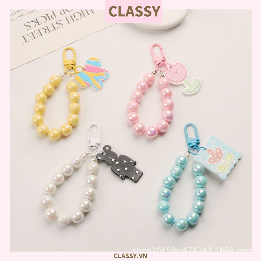 Classy Móc khóa chuỗi hạt nhựa nhiều màu, nhiều kích thước PK1268