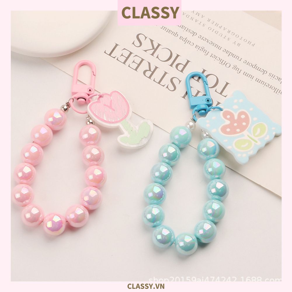 Classy Móc khóa chuỗi hạt nhựa nhiều màu, nhiều kích thước PK1268