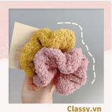  Dây cột tóc vải Scrunchies lông cừu PK219 