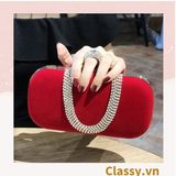  Cốp nhung - Clutch nhung đi tiệc siêu sang Dài 18 CM X Cao 6 CM, đựng vừa điện thoại, son môi 