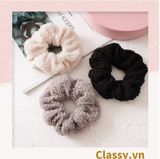  Dây cột tóc vải Scrunchies lông cừu PK219 