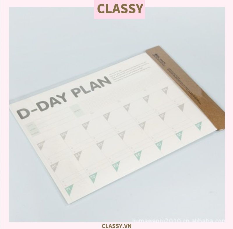 100 tờ D-DAY PLAN lên kế hoạch trong tuần, lên lịch trình, ghi chú ngày lễ quan trọng PK1327