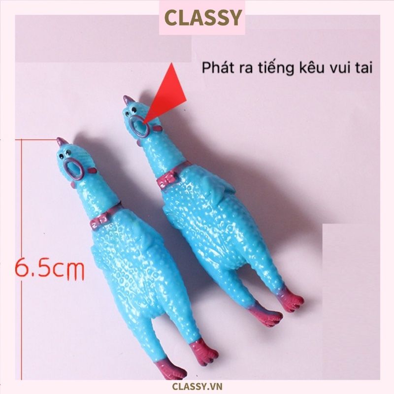  Classy Đồ chơi thú vị bóp bóp gà la hét bằng nhựa dẻo hình chú gà, phát ra tiếng kêu giúp giải tỏa căng thẳng PK607 