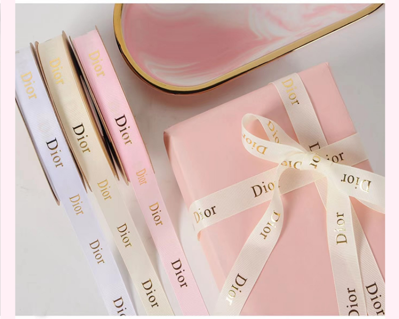 Dây ruy băng in chữ YSL, HERMES, MAC, CHANEL, DIOR
