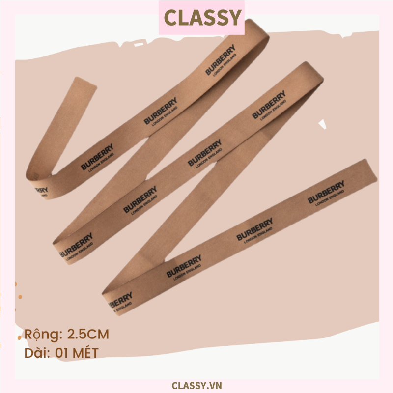 Dây ruy băng in chữ YSL, HERMES, MAC, CHANEL, DIOR