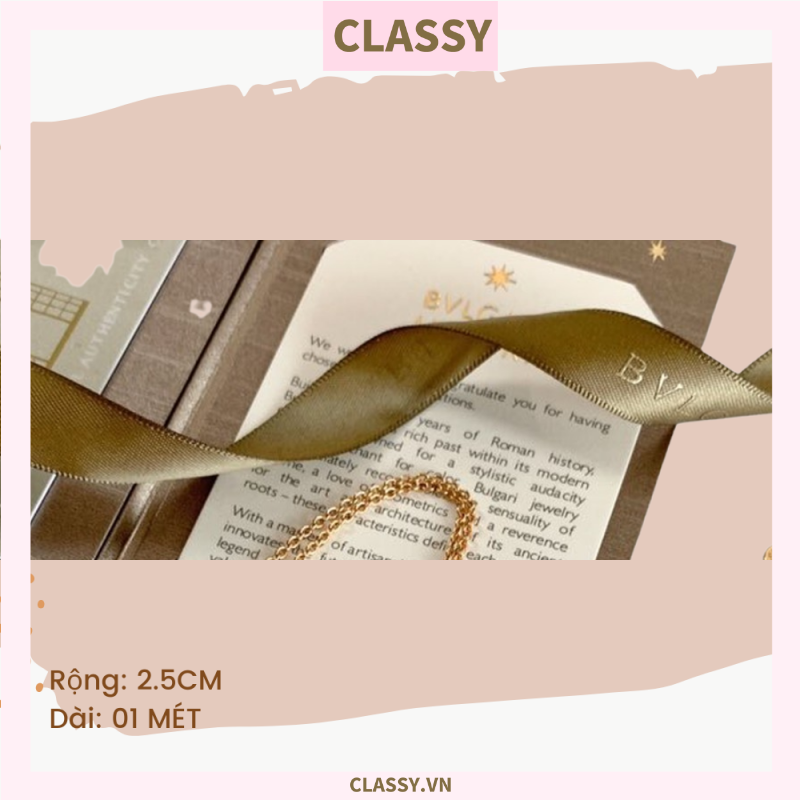 Dây ruy băng in chữ YSL, HERMES, MAC, CHANEL, DIOR