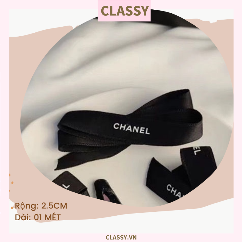 Dây ruy băng in chữ YSL, HERMES, MAC, CHANEL, DIOR