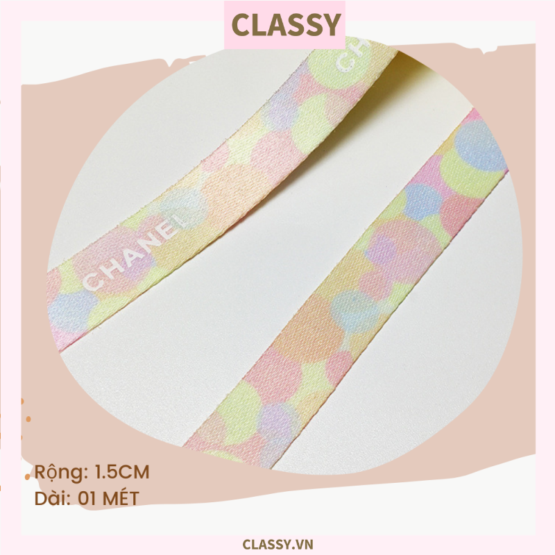 Dây ruy băng in chữ YSL, HERMES, MAC, CHANEL, DIOR