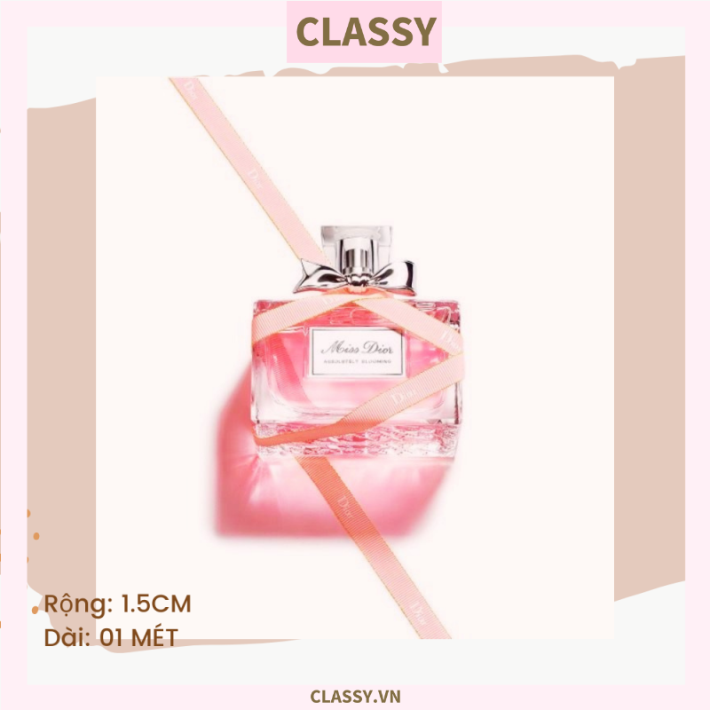Dây ruy băng in chữ YSL, HERMES, MAC, CHANEL, DIOR