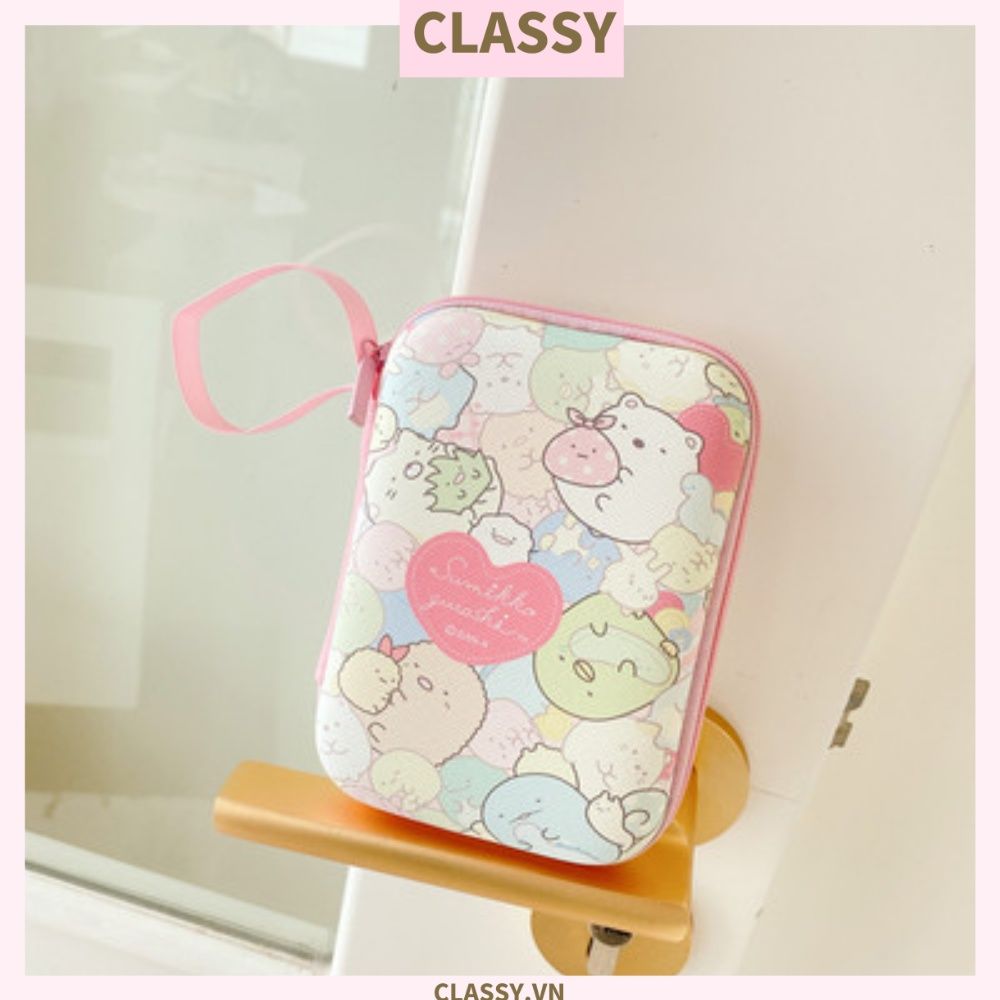 Túi Hộp hình vali đựng phụ kiện & dây cáp sạc (Size siêu to khổng lồ) 13.5 cm* 9.5 cm * 3.2 CM in hình hoạt hình (T293)