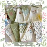  Classy Tất cổ cao, vớ cổ cao tai bèo chất liệu cotton nhiều họa tiết G1390 - G1391 - G1392 - G1393 