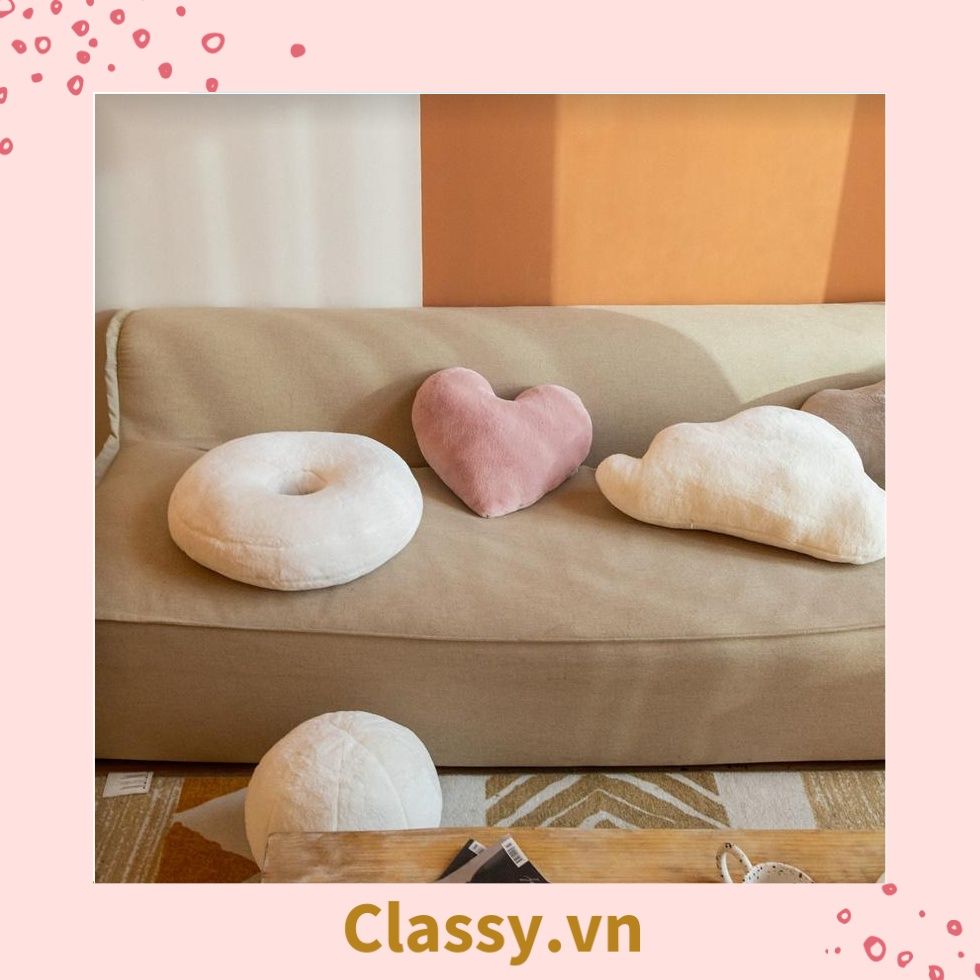 Gối ôm, gối đệm sofa hình trái tim hoặc đám mây trang trí ghế sofa, trang trí nhà cửa siêu êm mịn,Valentine,15-2, lễ tình nhân B1824