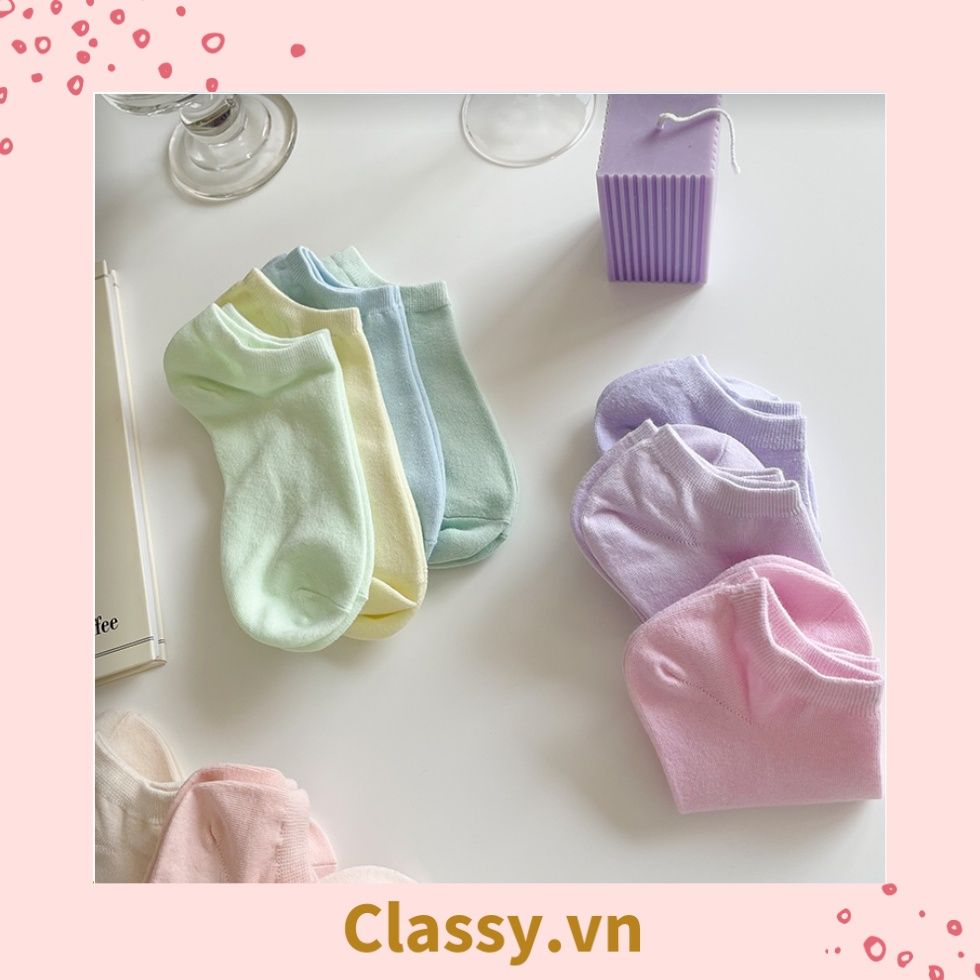 Classy Tất cổ ngắn, vớ cổ ngăn cotton dày dặn, phù hợp cả nam và nữ G1406