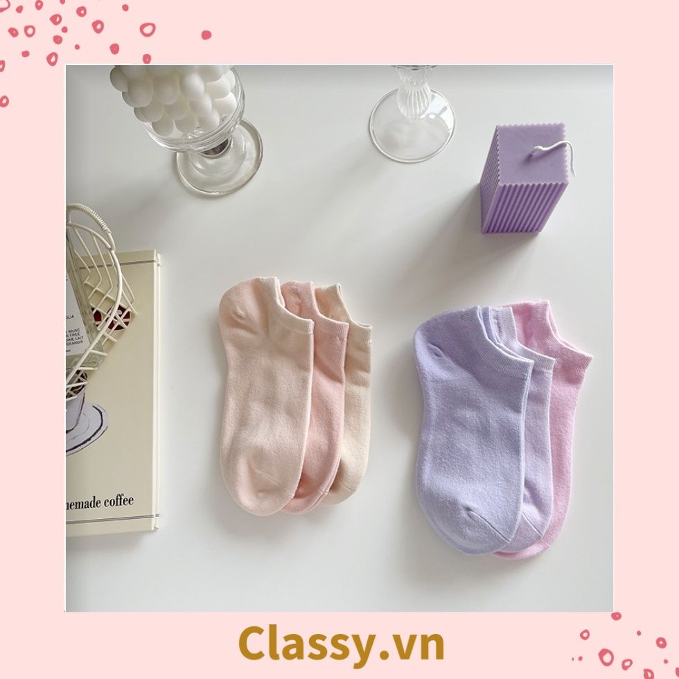  Classy Tất cổ ngắn, vớ cổ ngăn cotton dày dặn, phù hợp cả nam và nữ G1406 