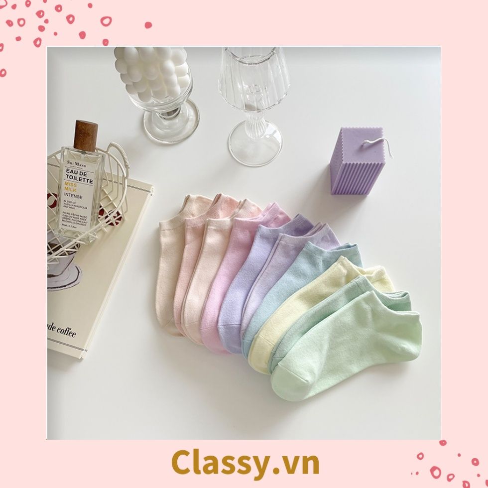 Classy Tất cổ ngắn, vớ cổ ngăn cotton dày dặn, phù hợp cả nam và nữ G1406