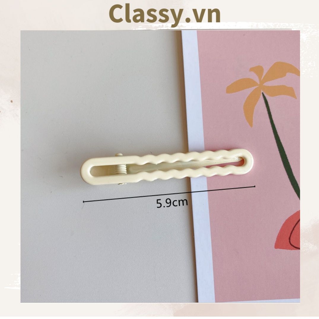 Bộ 2 kẹp tóc mỏ vịt màu bơ đơn sắc mang lại nét nữ tính sang trọng cho nữ PK1176