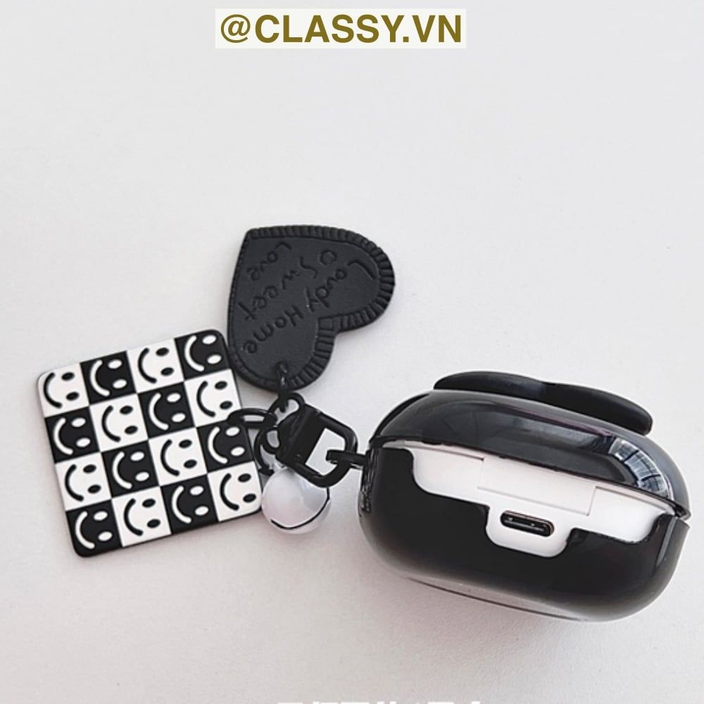 Classy Móc khóa trắng đen nhiều họa tiết độc đáo, móc khóa điện thoại, balo thời trang PK1540