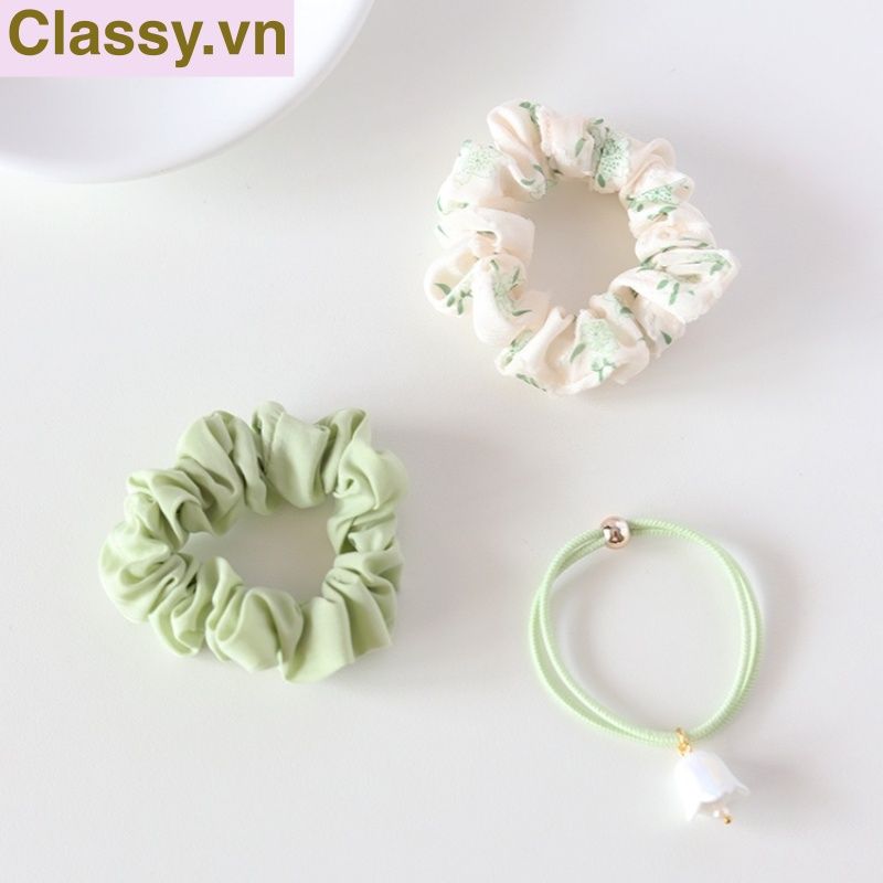 Classy Dây cột tóc, Scrunchies hoa hướng dương phong cách hàn quốc PK1575