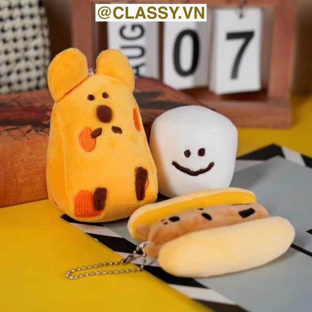 Classy Móc khóa gấu bông nhỏ xinh, móc khóa balo, phụ kiện thời trang PK1581