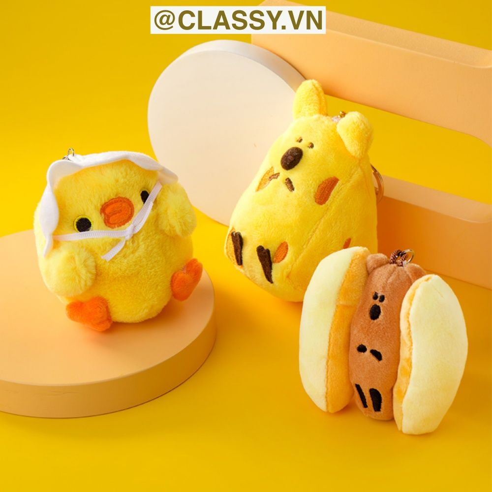 Classy Móc khóa gấu bông nhỏ xinh, móc khóa balo, phụ kiện thời trang PK1581