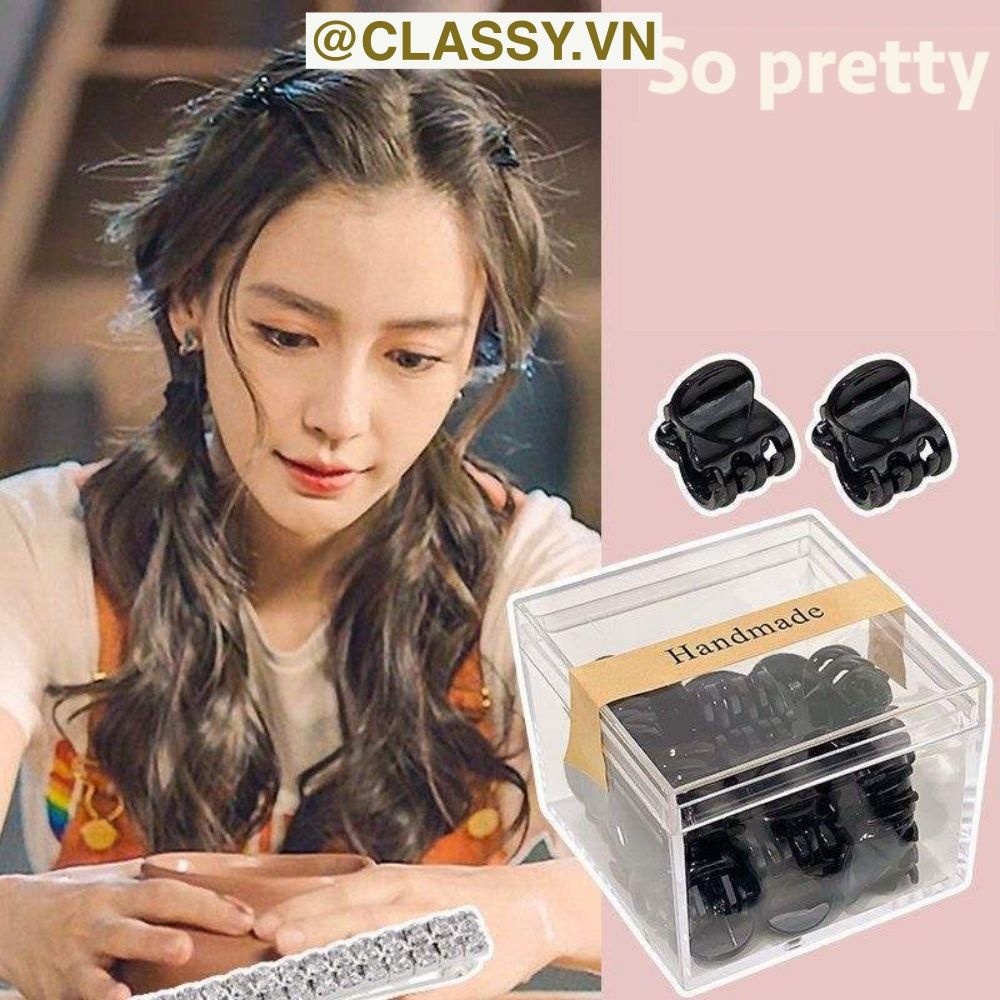 Classy Combo 10 kẹp càng cua, kẹp tóc nữ nhiều màu basic PK1628