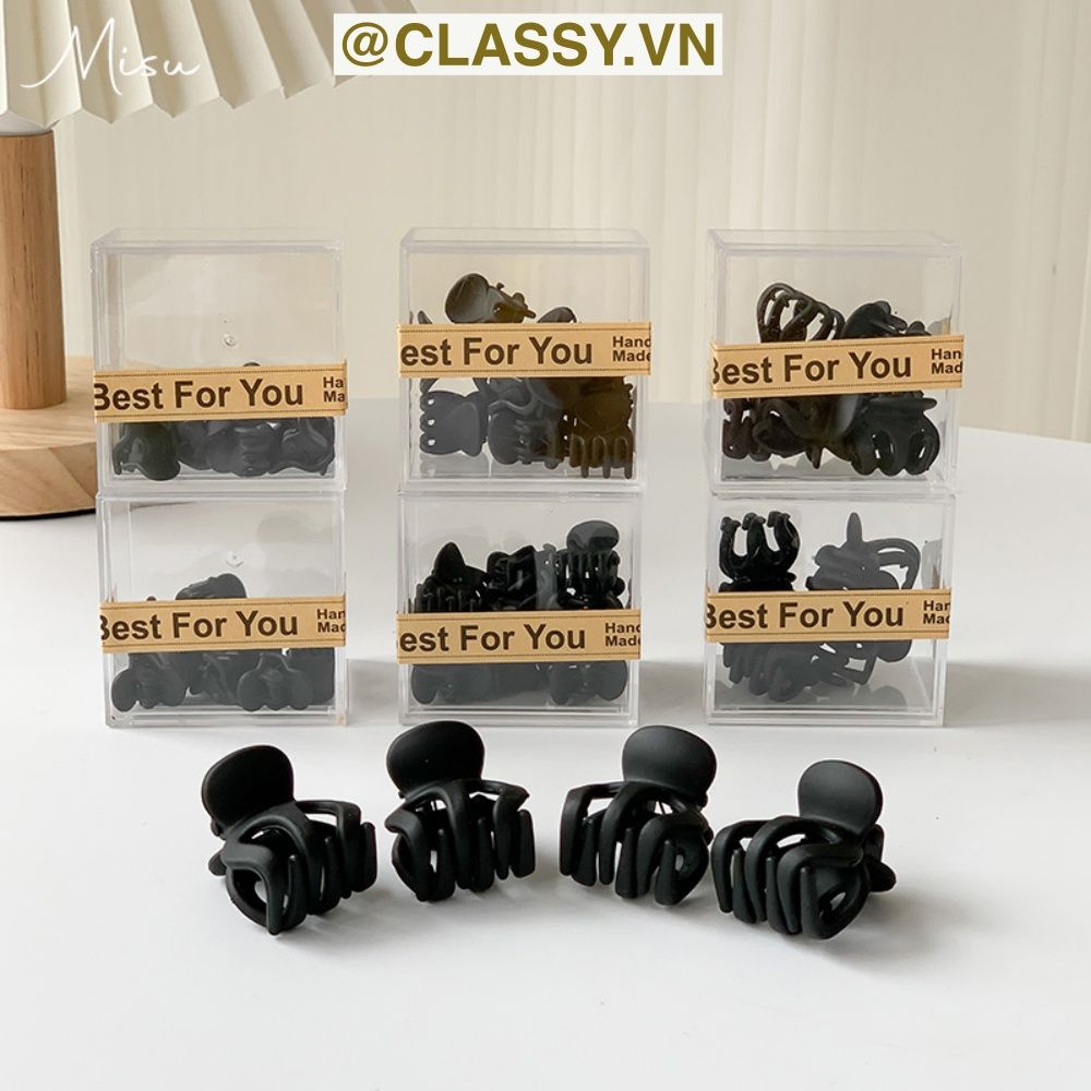 Classy Combo 10 kẹp càng cua, kẹp tóc nữ nhiều màu basic PK1628
