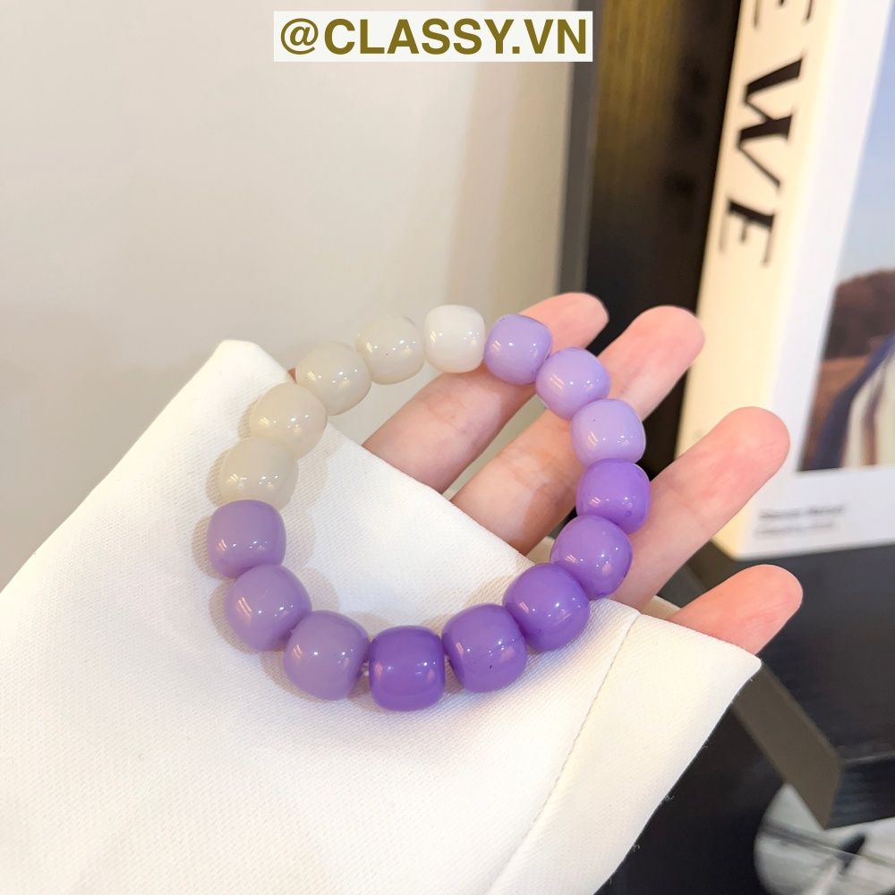 Classy Vòng tay chuyển màu Tự Nhiên Đá Khoáng hạt đá mặt trăng co giãn Trang Sức May Mắn xinh xắn cho nữ sinh PK1654
