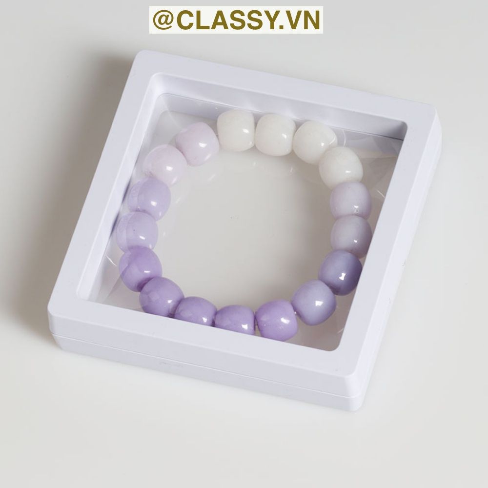 Classy Vòng tay chuyển màu Tự Nhiên Đá Khoáng hạt đá mặt trăng co giãn Trang Sức May Mắn xinh xắn cho nữ sinh PK1654