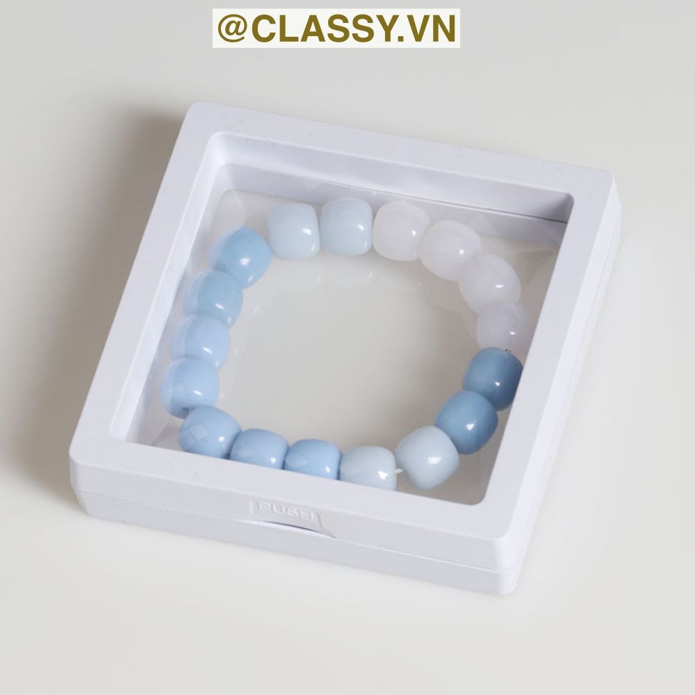 Classy Vòng tay chuyển màu Tự Nhiên Đá Khoáng hạt đá mặt trăng co giãn Trang Sức May Mắn xinh xắn cho nữ sinh PK1654