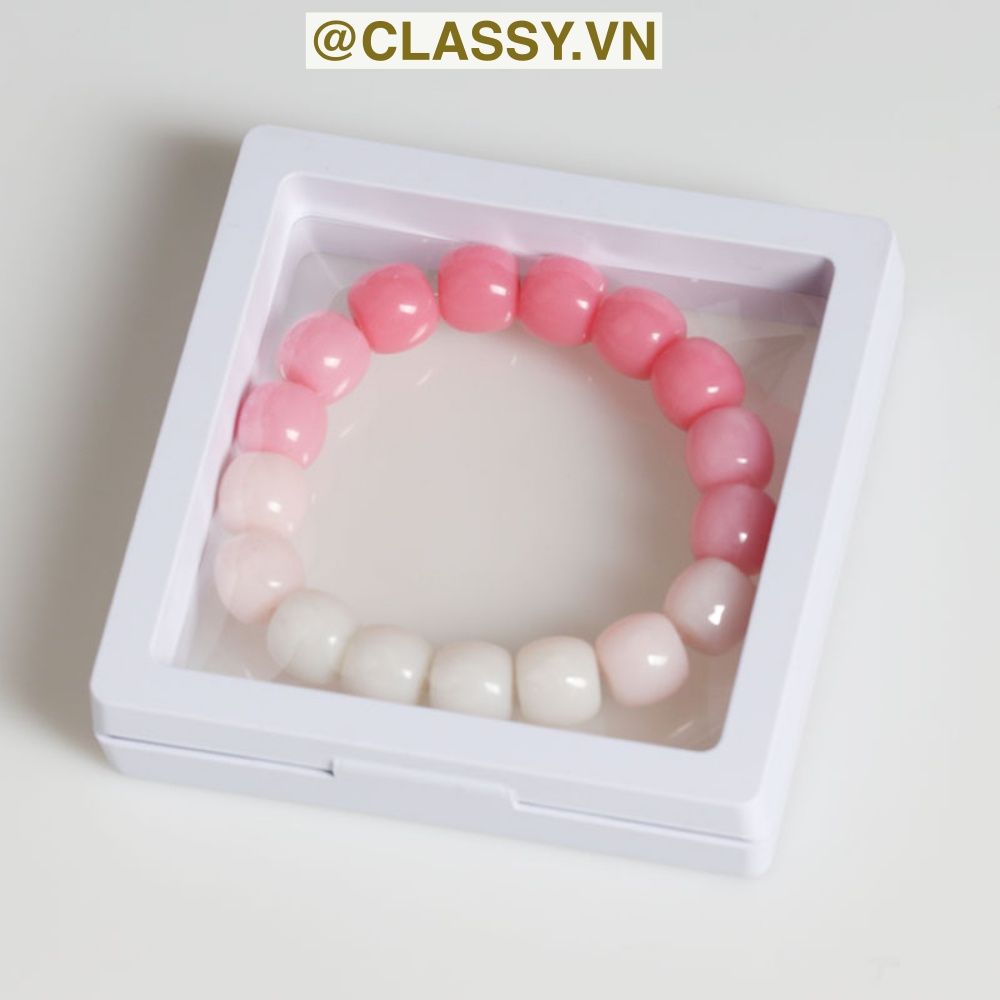 Classy Vòng tay chuyển màu Tự Nhiên Đá Khoáng hạt đá mặt trăng co giãn Trang Sức May Mắn xinh xắn cho nữ sinh PK1654