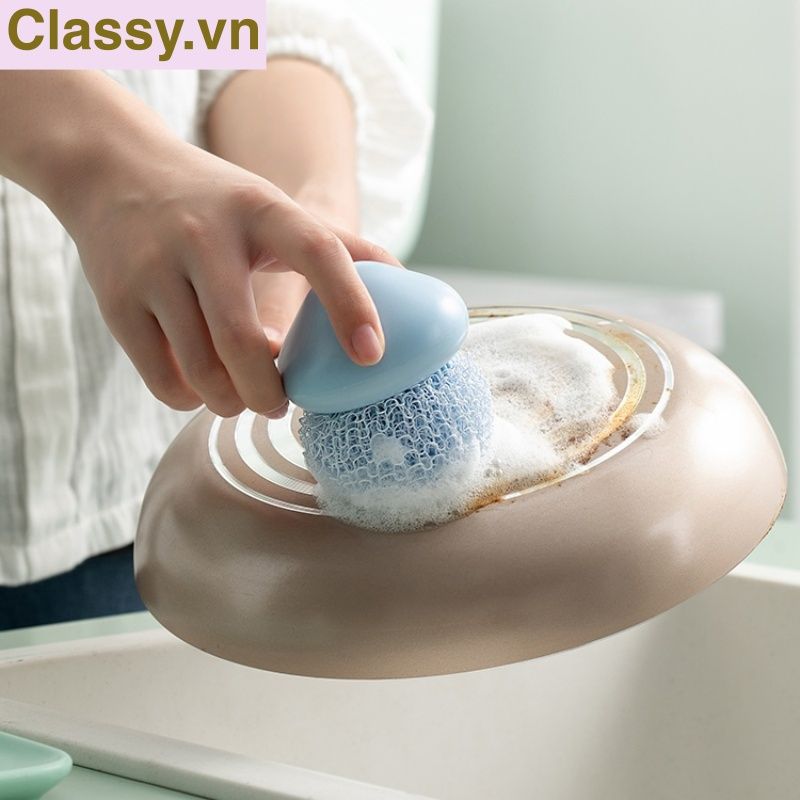 Bàn chải đa năng rửa bát hoặc massage bằng silicon và nhựa ABS có thể tháo rời, tháo rời rửa tay, rửa bát rửa nồi PK1828