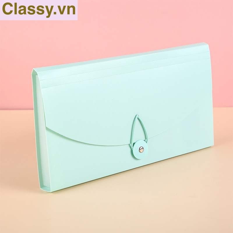Túi Đựng Tài Liệu 13 Ngăn 26,3*14 Cặp Tệp Đựng Tài Liệu Chia Nhiều Ngăn Bìa Hồ Sợ Nhựa Cứng Chứng Từ Giấy Tờ- PK1837