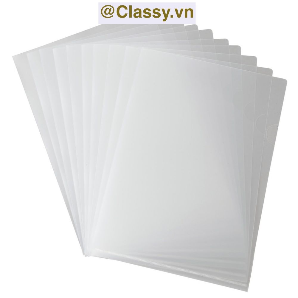 Combo 20 bìa lá độ trong suốt cao kích thước A4, bảo vệ giấy cho giới văn phòng PK1875