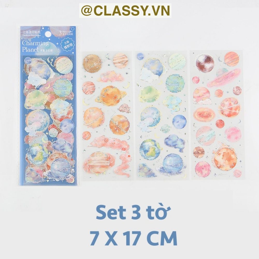 Set 3 Bộ Sticker Lấp Lánh