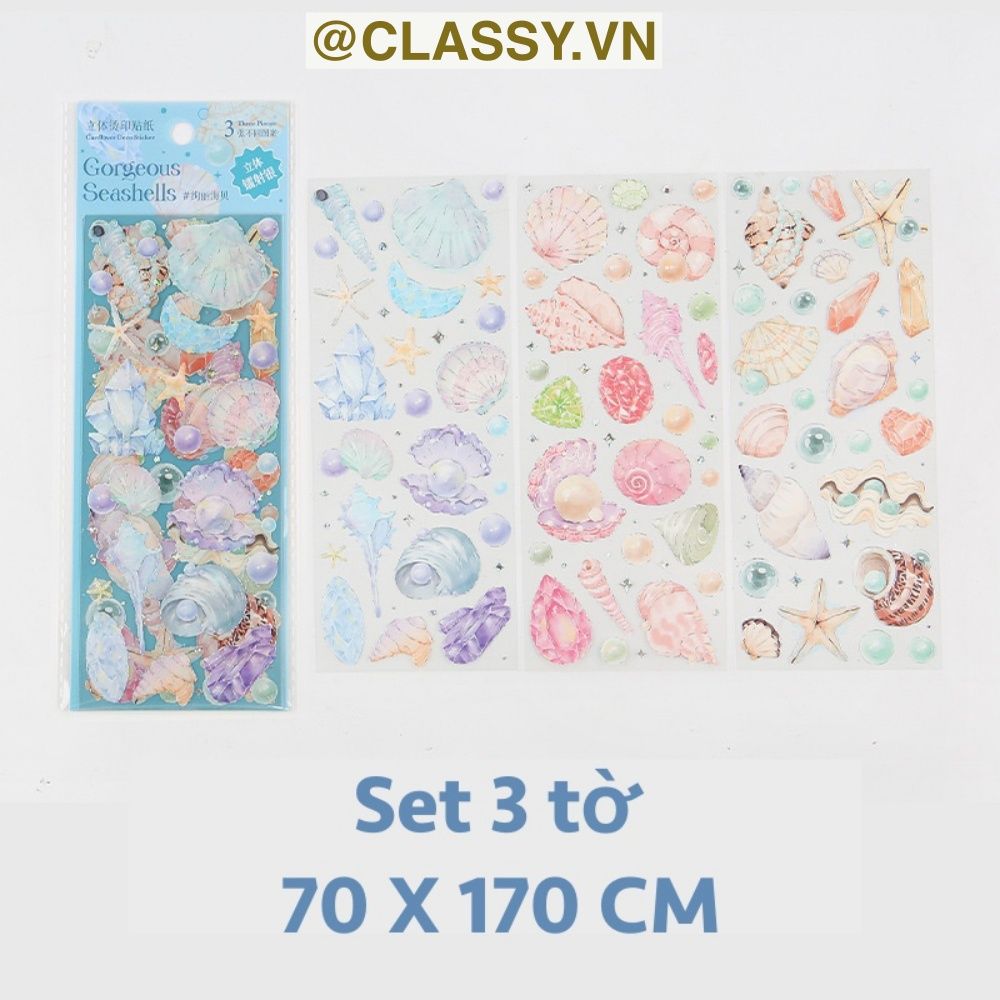 Set 3 Bộ Sticker Lấp Lánh