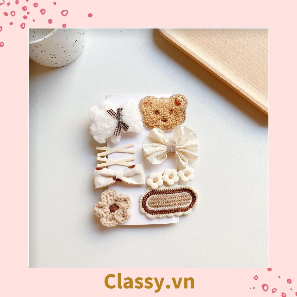  Classy Set kẹp tóc nhiều kiểu dễ thương phong cách hàn quốc PK316 