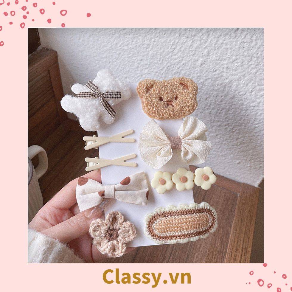  Classy Set kẹp tóc nhiều kiểu dễ thương phong cách hàn quốc PK316 