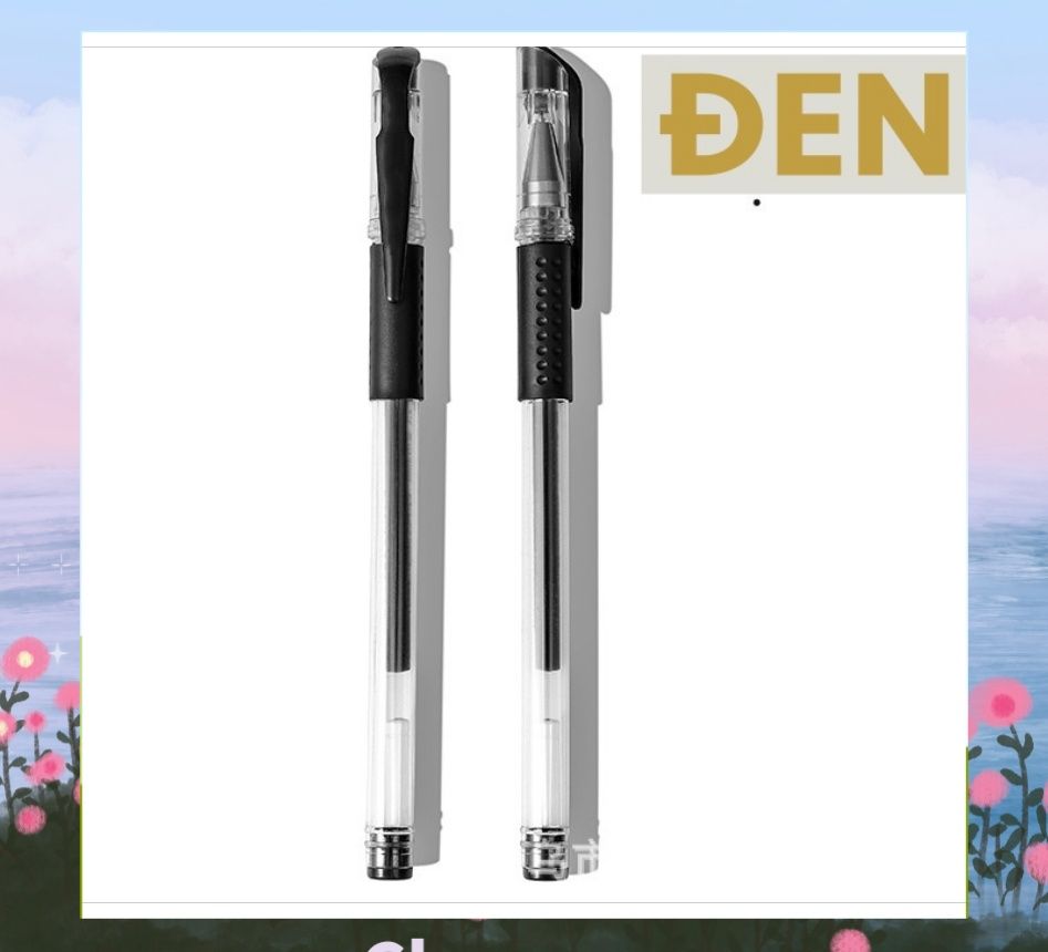 Bút Nước Gel 0.5 Màu Mực Đen Xanh Đỏ PK492
