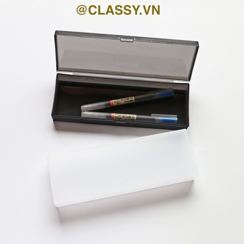 PK725 Hộp đựng bút chất liệu nhựa màu pastel đính họa tiết hoạt hình ngộ nghĩnh xinh xẻo